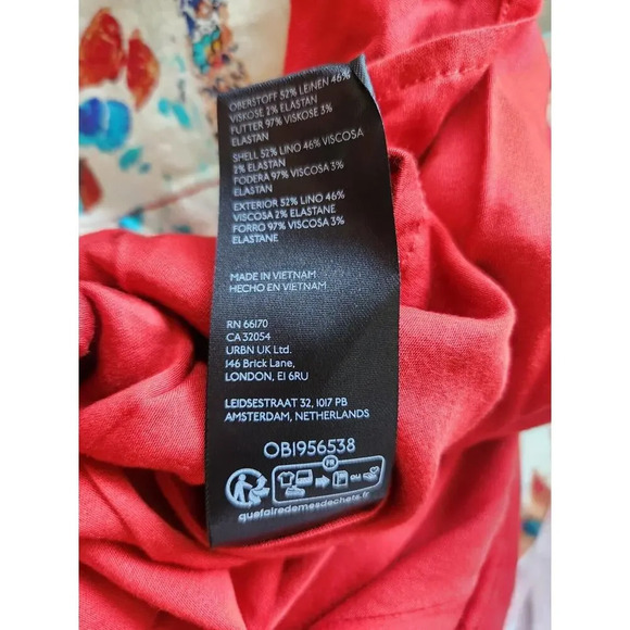 NWT Anthropologie Sleeveless Asymmetrical Floral Linen Midi Dress Sz 10 #9K403 - Picture 14 of 14